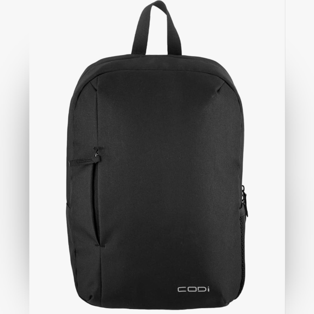 Codi Black Backpack With Trolley And Padded Laptop Pocket